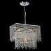 Lustre Finesse Com Base Pendente E Adornos Em Acrílico De Alto Brilho - Cor Cristal