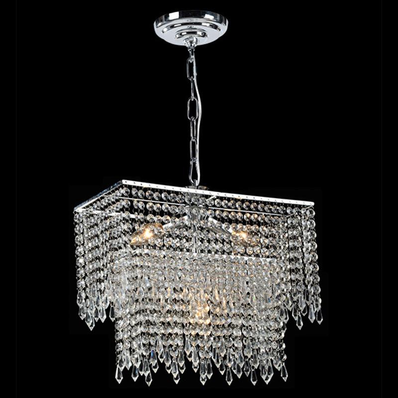Lustre Finesse Com Base Pendente E Adornos Em Acrílico De Alto Brilho - Cor Cristal