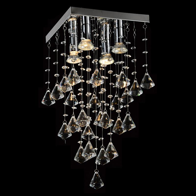 Lustre Star Com Adornos Em Acrílico De Alto Brilho - Cor Cristal