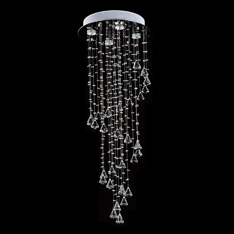 Lustre Waterfall com Adornos em Acrílico de Alto Brilho - Cor Cristal