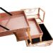 Maleta Maquiagem Joias Alumínio e Acrílico Pelegrin PEL-M1012 Rose Gold