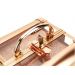 Maleta Maquiagem Joias Alumínio e Acrílico Pelegrin PEL-M1012 Rose Gold
