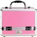 Maleta Maquiagem Joias Manicure Alumínio ABS Pelegrin PEL-M1009 Rosa