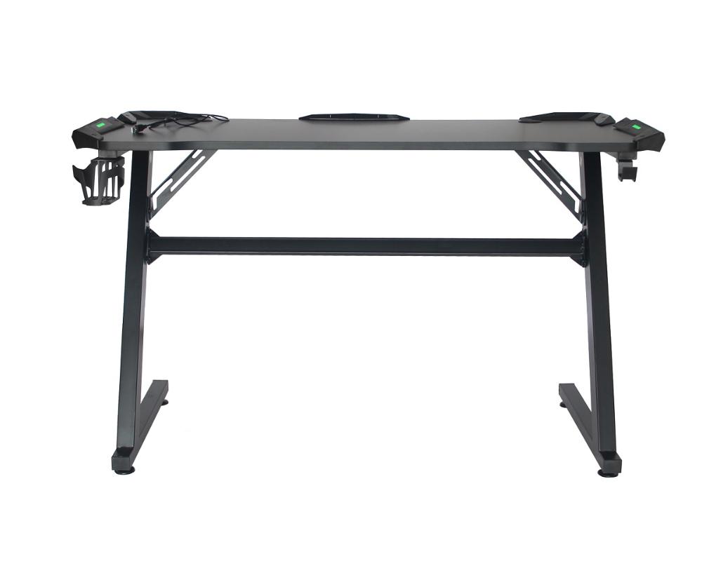 Mesa Gamer LED Pelegrin PEL-004P Preta Metal e MDF