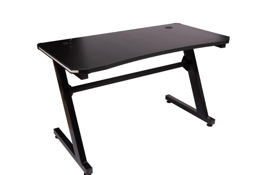 Mesa Gamer LED Pelegrin PEL-007P Preta Metal e MDF
