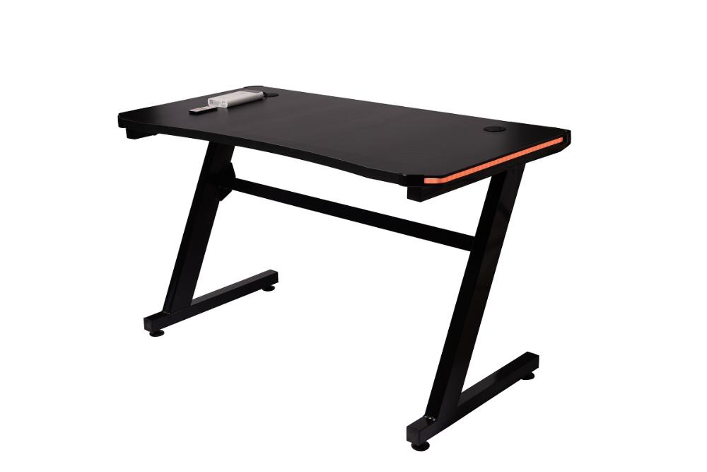 Mesa Gamer LED Pelegrin PEL-007P Preta Metal e MDF