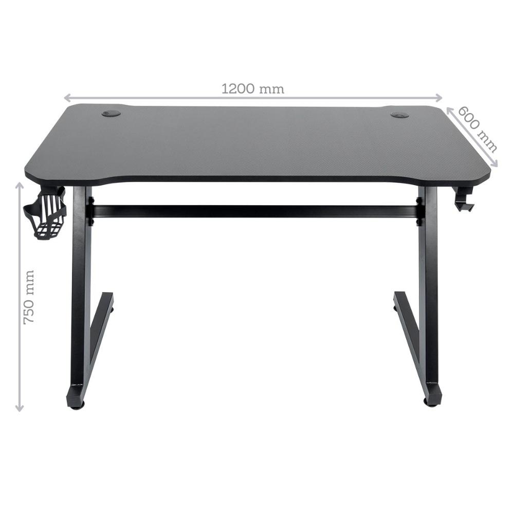 Mesa Gamer Pelegrin PEL-002P Preta Metal e MDF