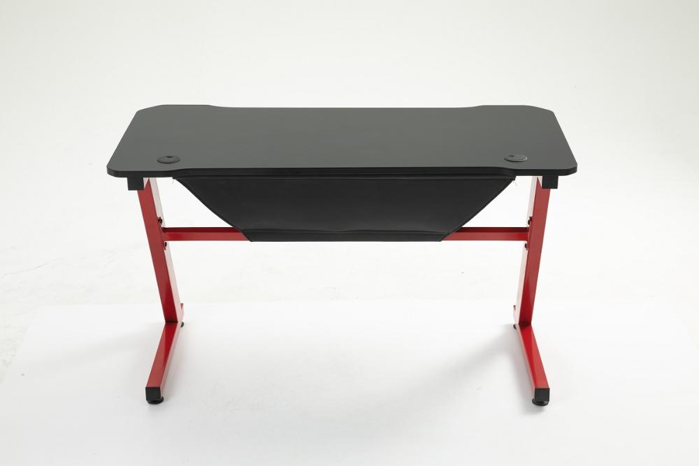 Mesa Gamer Pelegrin PEL-003P Preta e Vermelha Metal e MDF