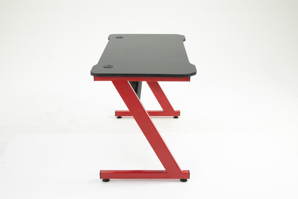 Mesa Gamer Pelegrin PEL-003P Preta e Vermelha Metal e MDF