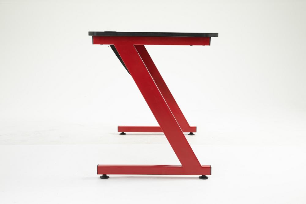 Mesa Gamer Pelegrin PEL-003P Preta e Vermelha Metal e MDF