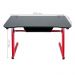 Mesa Gamer Pelegrin PEL-003P Preta e Vermelha Metal e MDF
