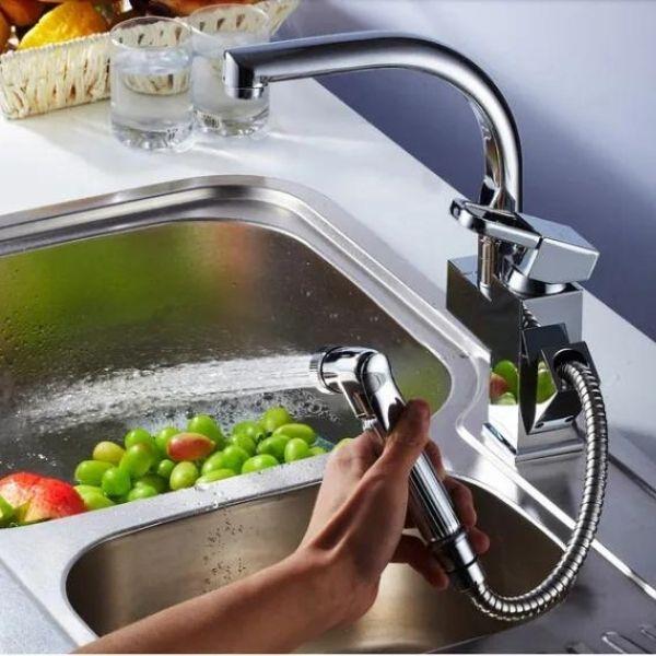 Torneira Gourmet Retrátil Com Misturador Monocomando Loomix P-026