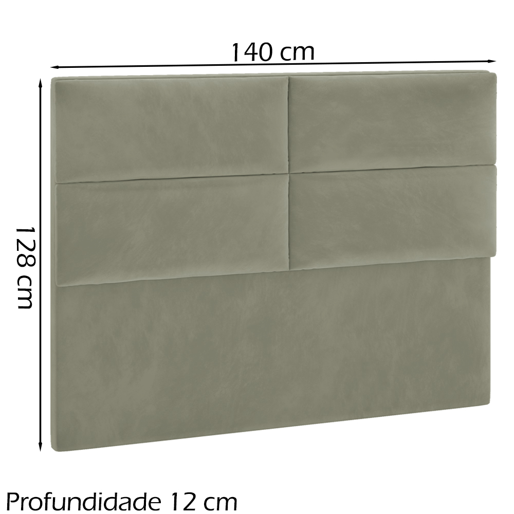 Cabeceira Casal 140 cm Barcel Veludo SL 940 Peer