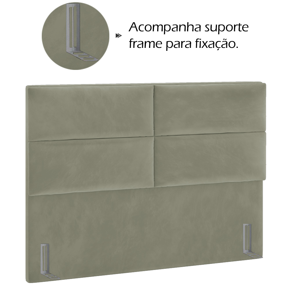 Cabeceira Casal 140 cm Barcel Veludo SL 940 Peer