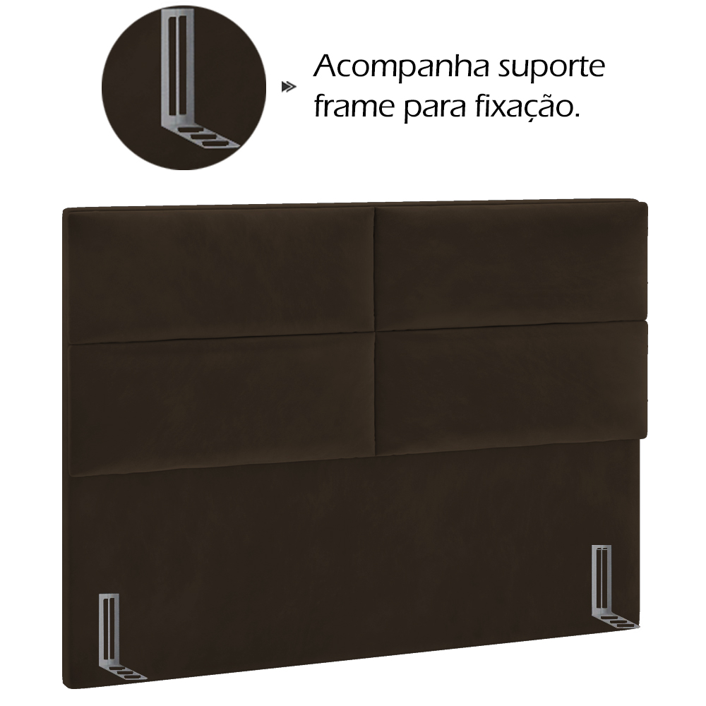 Cabeceira Casal 140 cm Barcel Veludo SL 942 Peer