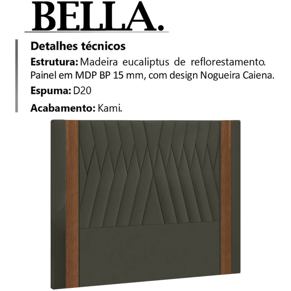 Cabeceira Casal 140 cm Bella Linho SL 74 Peer
