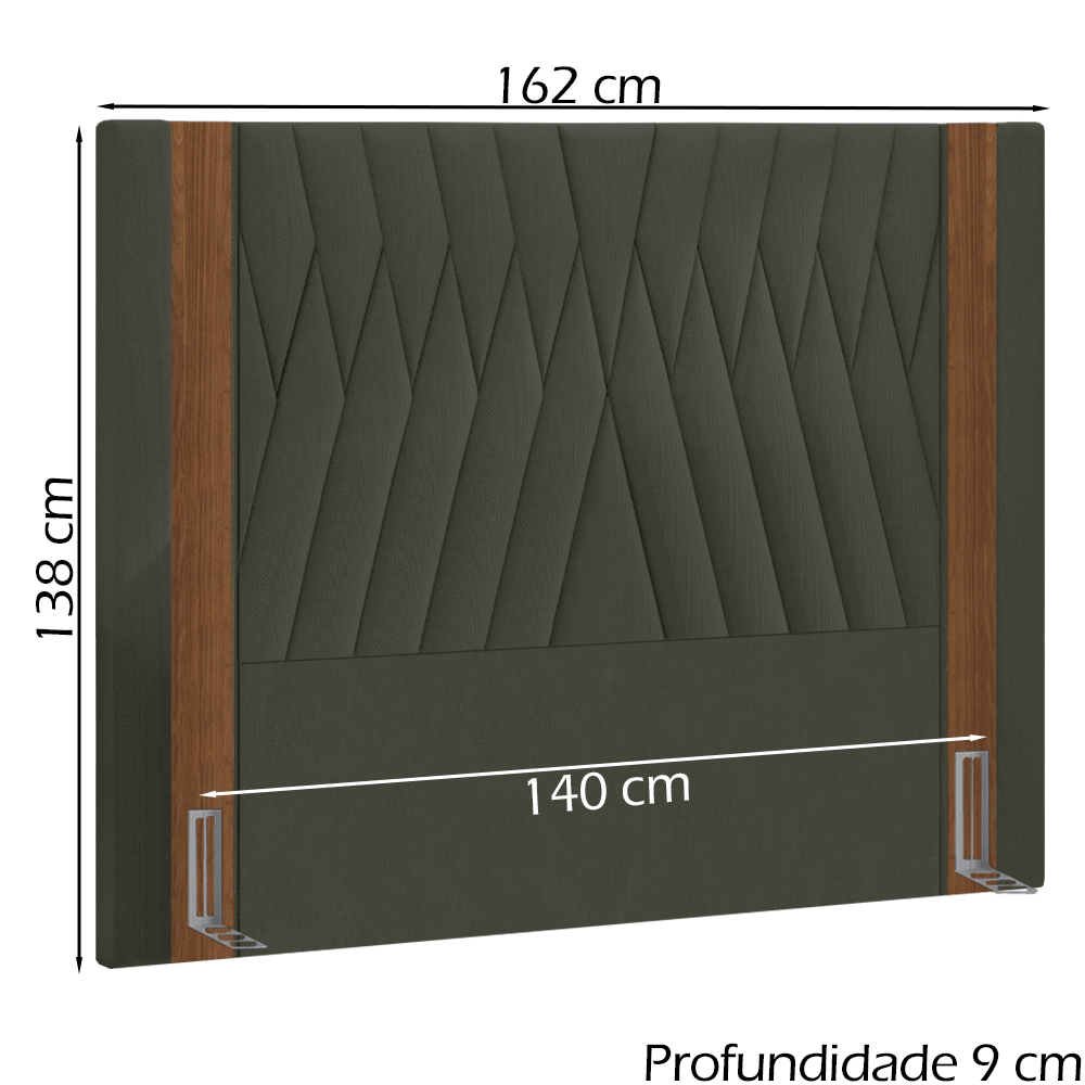 Cabeceira Casal 140 cm Bella Linho SL 74 Peer