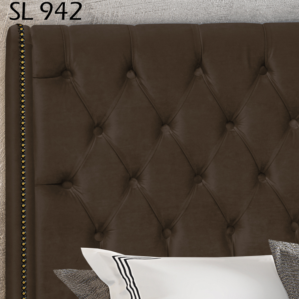 Cabeceira Casal 140 cm Firezz Veludo SL 942 Peer