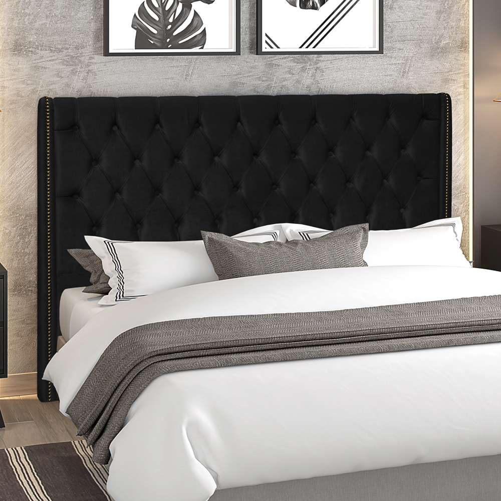 Cabeceira Casal 140 cm Firezz Veludo SL 944 Peer