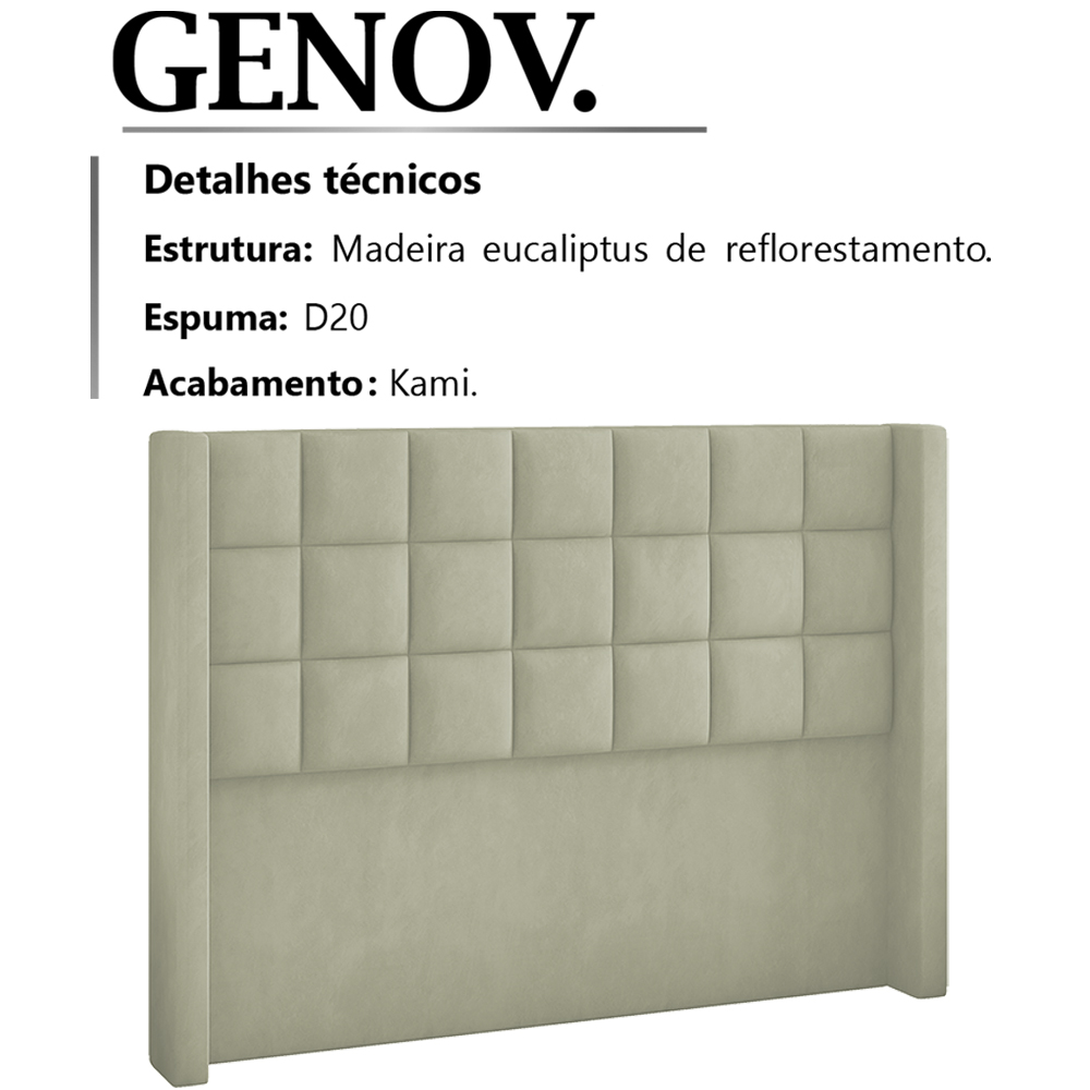 Cabeceira Casal 140 cm Genov Veludo SL 940 Peer