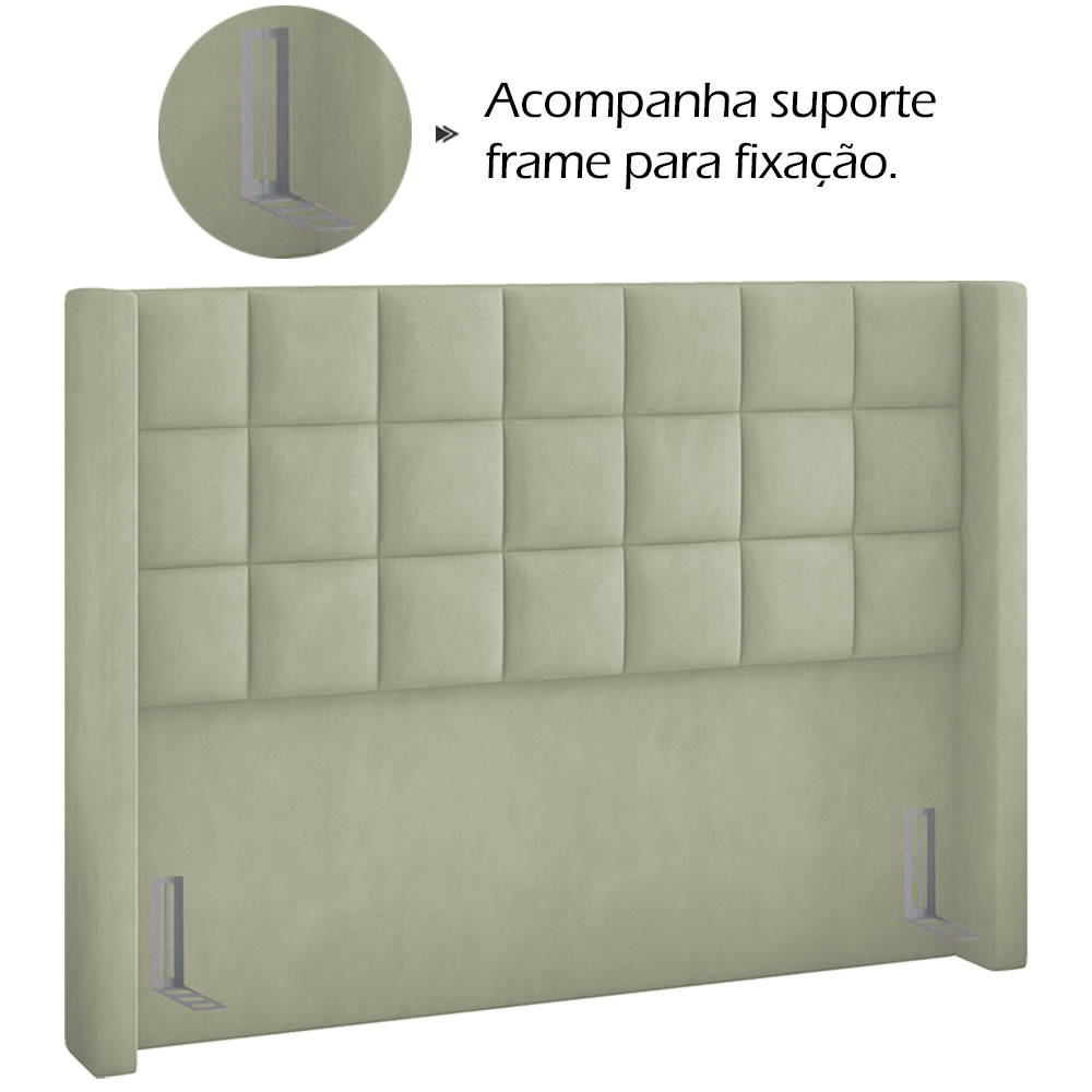 Cabeceira Casal 140 cm Genov Veludo SL 940 Peer