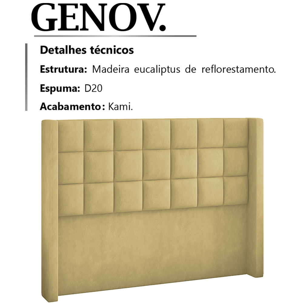 Cabeceira Casal 140 cm Genov Veludo SL 941 Peer