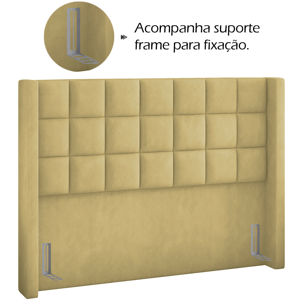 Cabeceira Casal 140 cm Genov Veludo SL 941 Peer