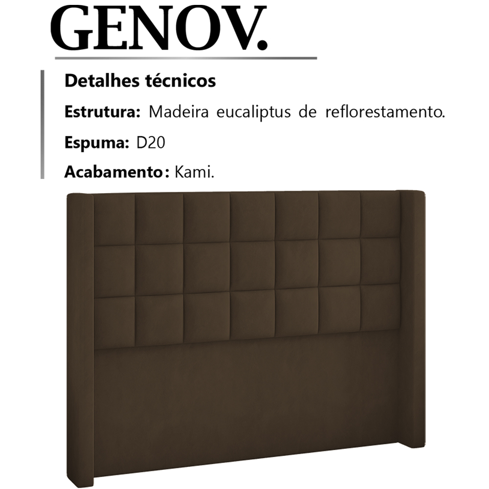 Cabeceira Casal 140 cm Genov Veludo SL 942 Peer