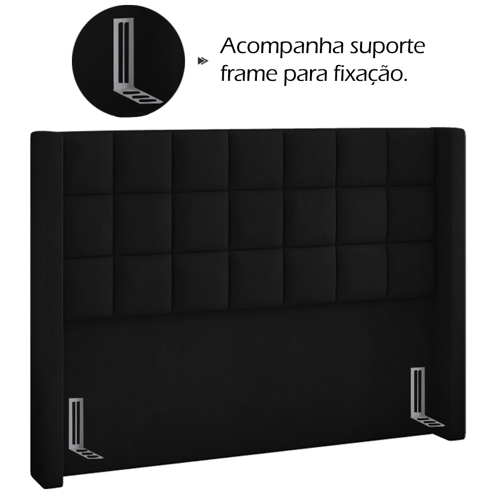 Cabeceira Casal 140 cm Genov Veludo SL 944 Peer
