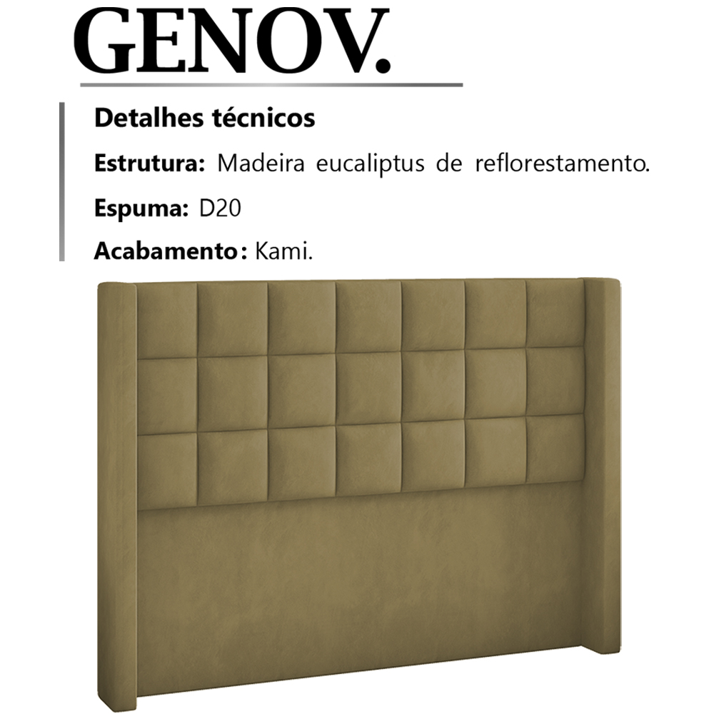 Cabeceira Casal 140 cm Genov Veludo SL 945 Peer