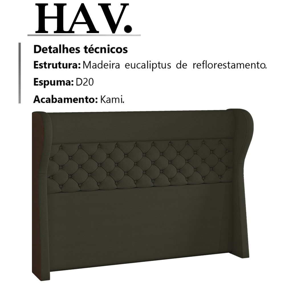 Cabeceira Casal 140 cm Hav Linho E Corano SL 74 TCS 721 Peer
