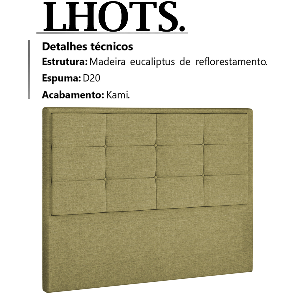 Cabeceira Casal 140 cm Lhots Linho SL 75 Peer