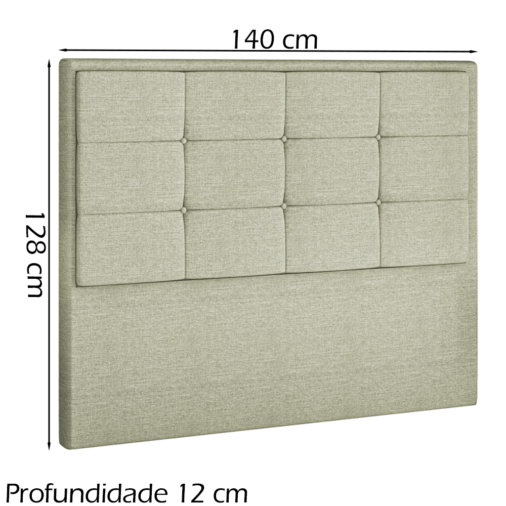 Cabeceira Casal 140 cm Lhots Linho SL 76 Peer