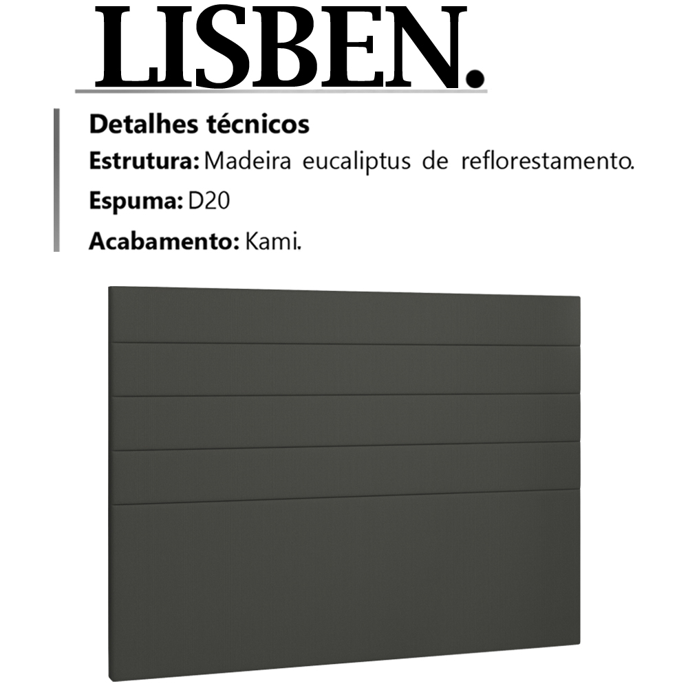Cabeceira Casal 140 cm Lisben Linho SL 74 Peer
