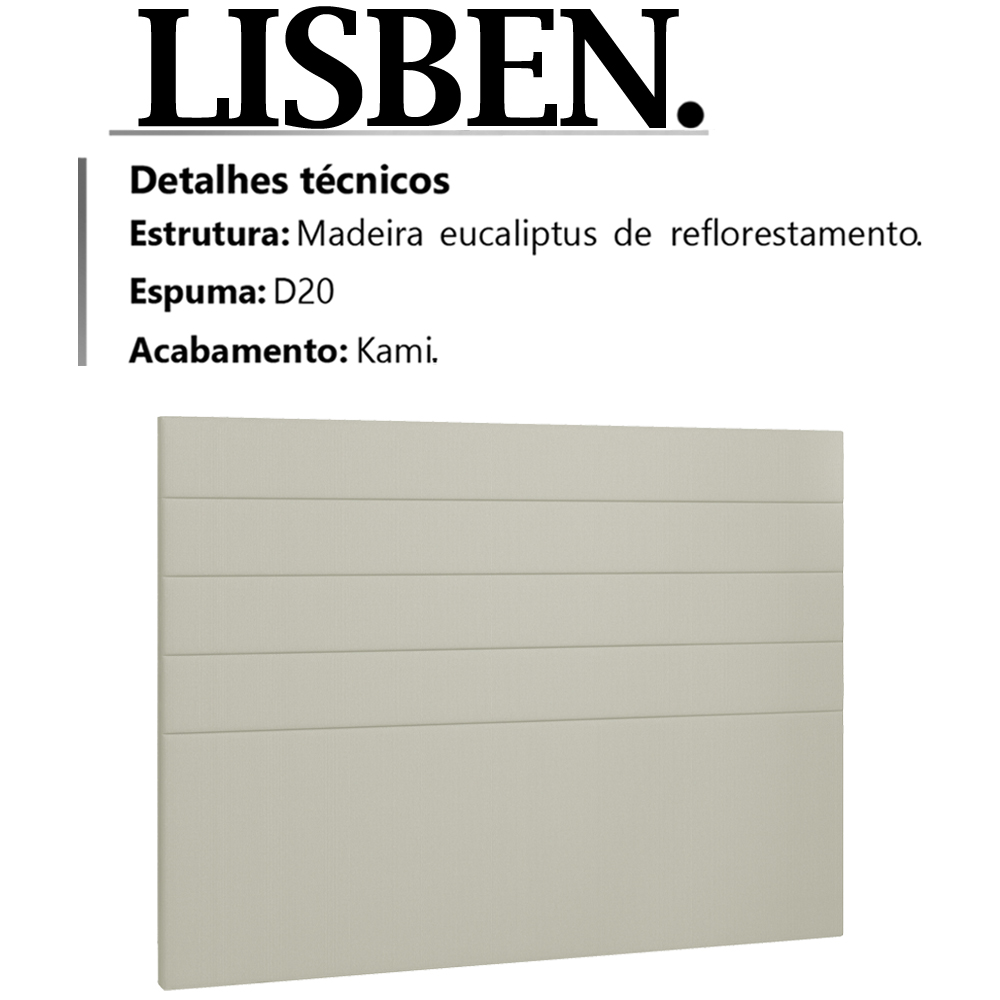 Cabeceira Casal 140 cm Lisben Linho SL 76 Peer