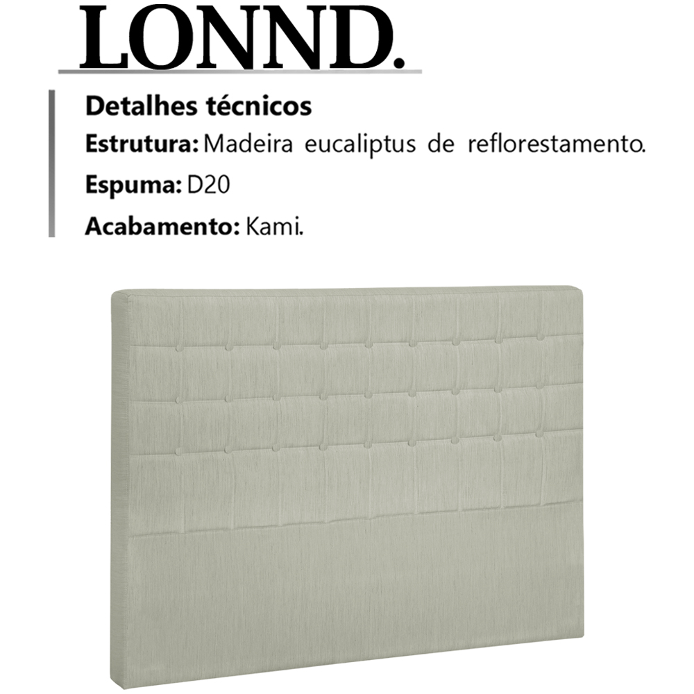 Cabeceira Casal 140 cm Lonnd Linho SL 76 Peer