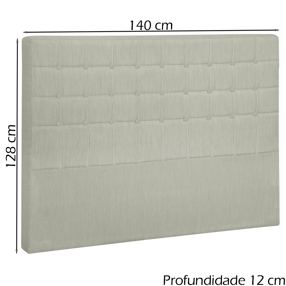 Cabeceira Casal 140 cm Lonnd Linho SL 76 Peer