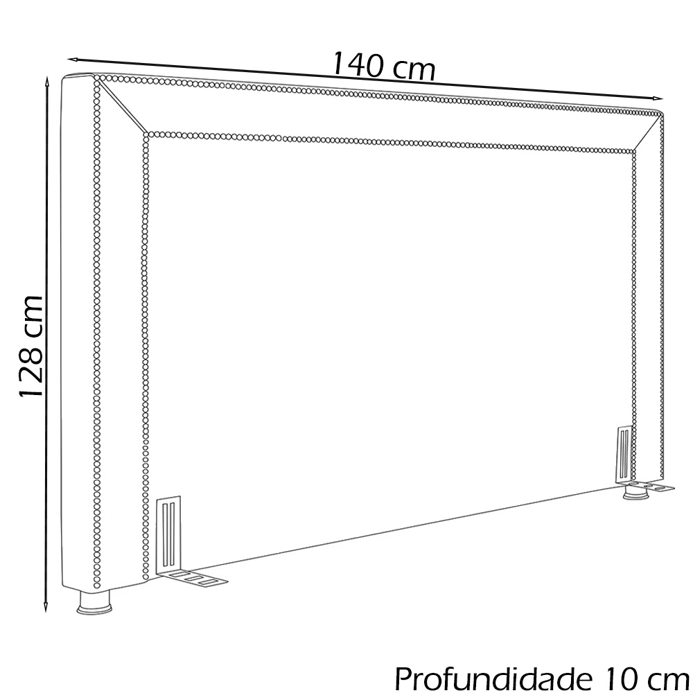 Cabeceira Casal 140 cm Mali Corano TCS 355 Peer