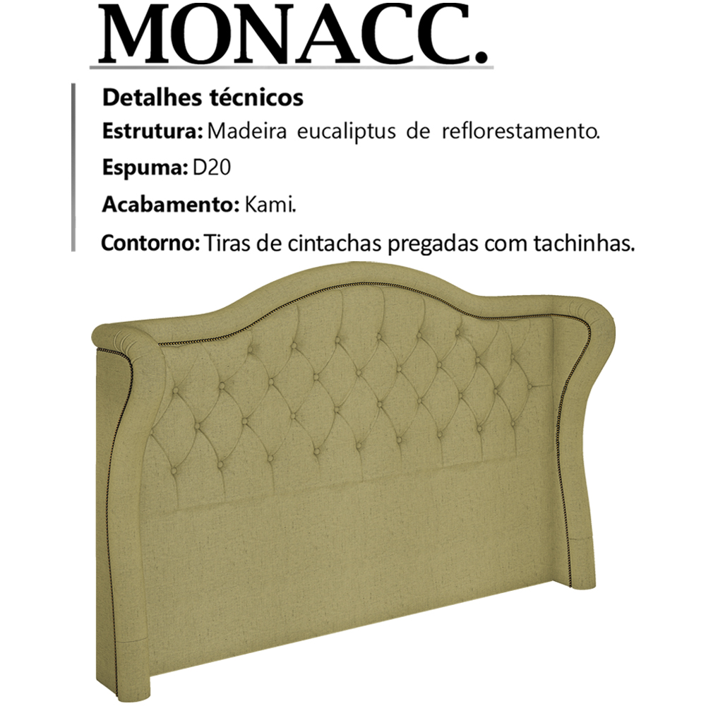Cabeceira Casal 140 cm Monacc Linho SL 75 Peer