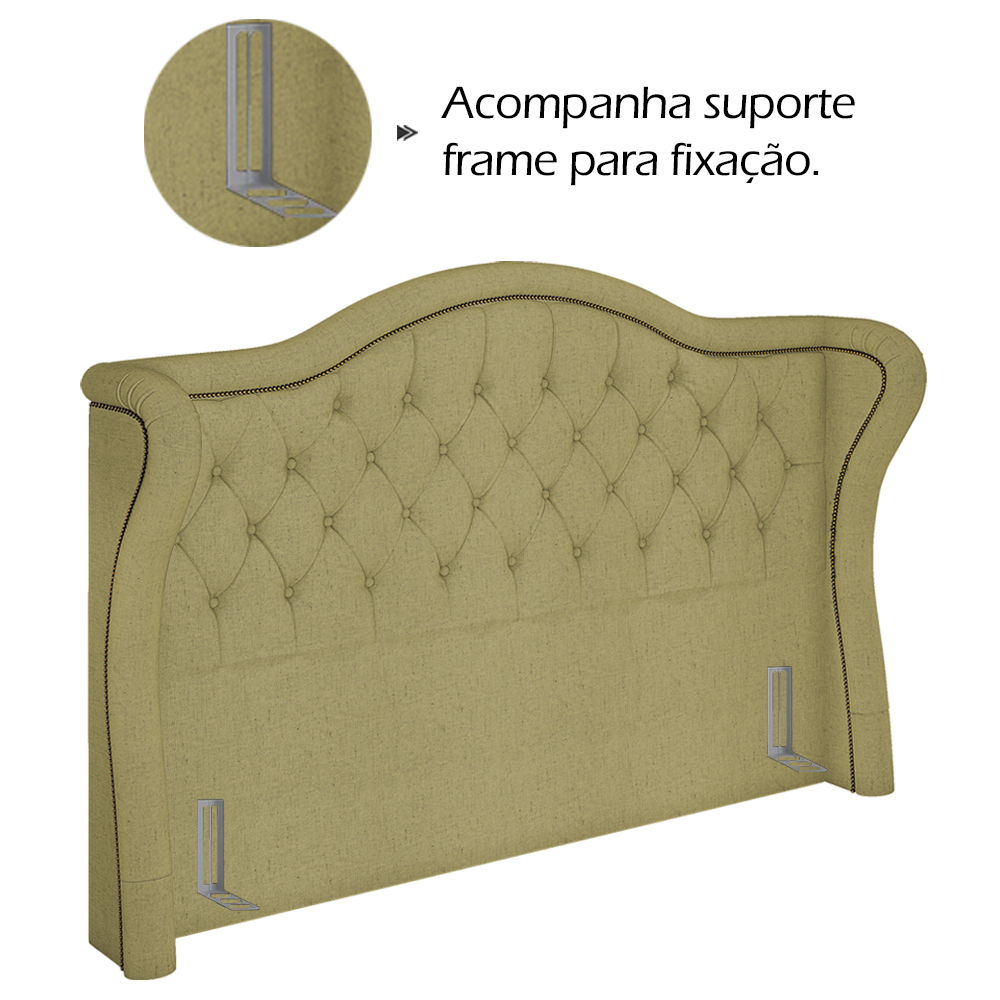 Cabeceira Casal 140 cm Monacc Linho SL 75 Peer