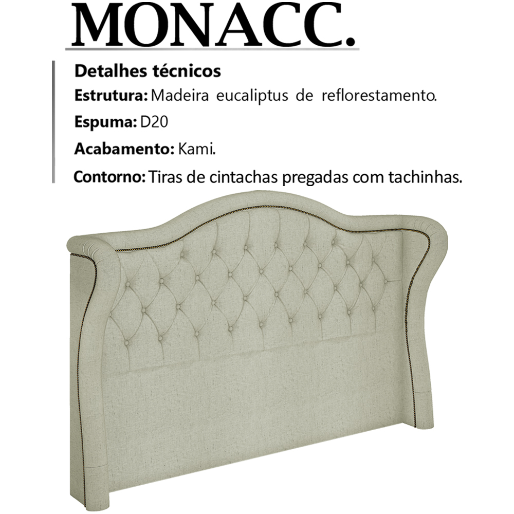 Cabeceira Casal 140 cm Monacc Linho SL 76 Peer
