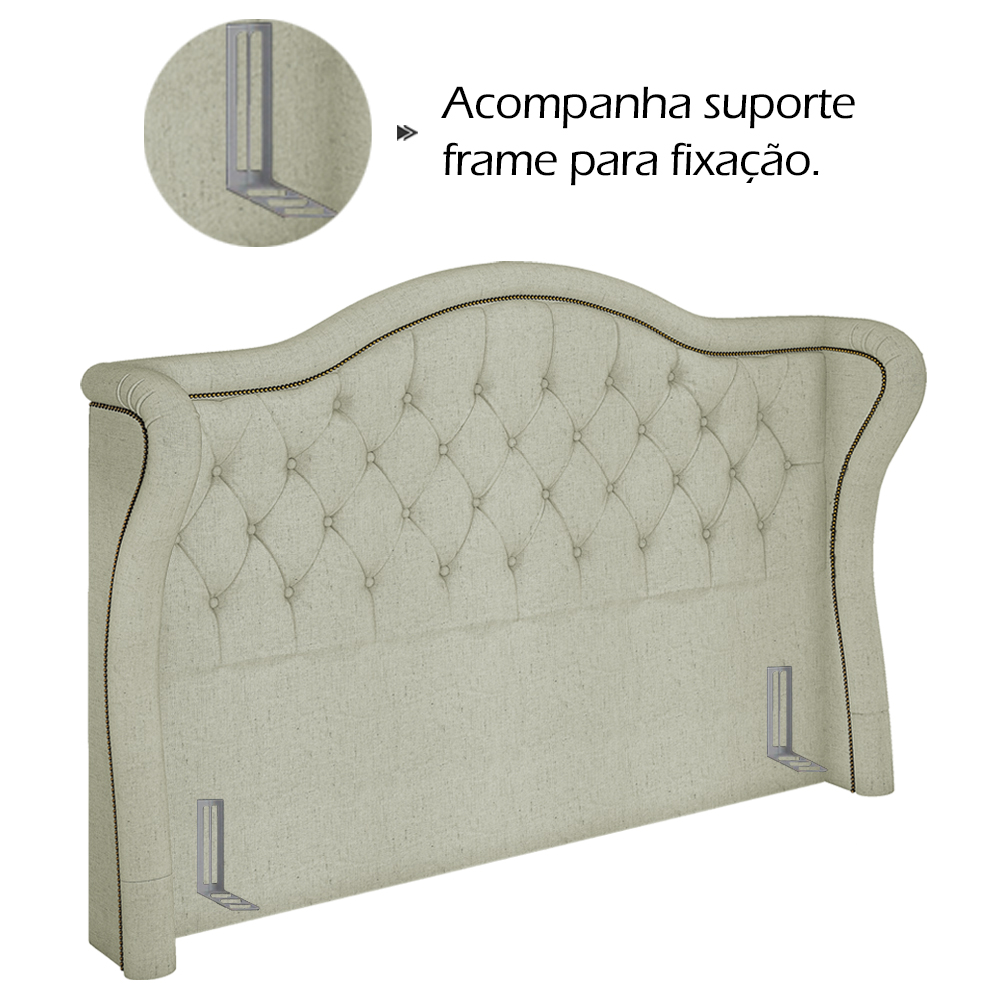 Cabeceira Casal 140 cm Monacc Linho SL 76 Peer