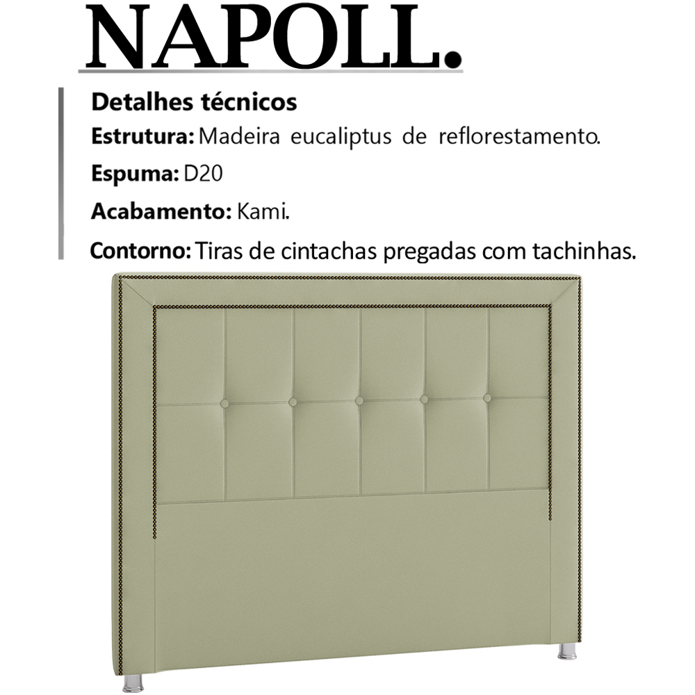 Cabeceira Casal 140 cm Napoll Veludo SL 940 Peer