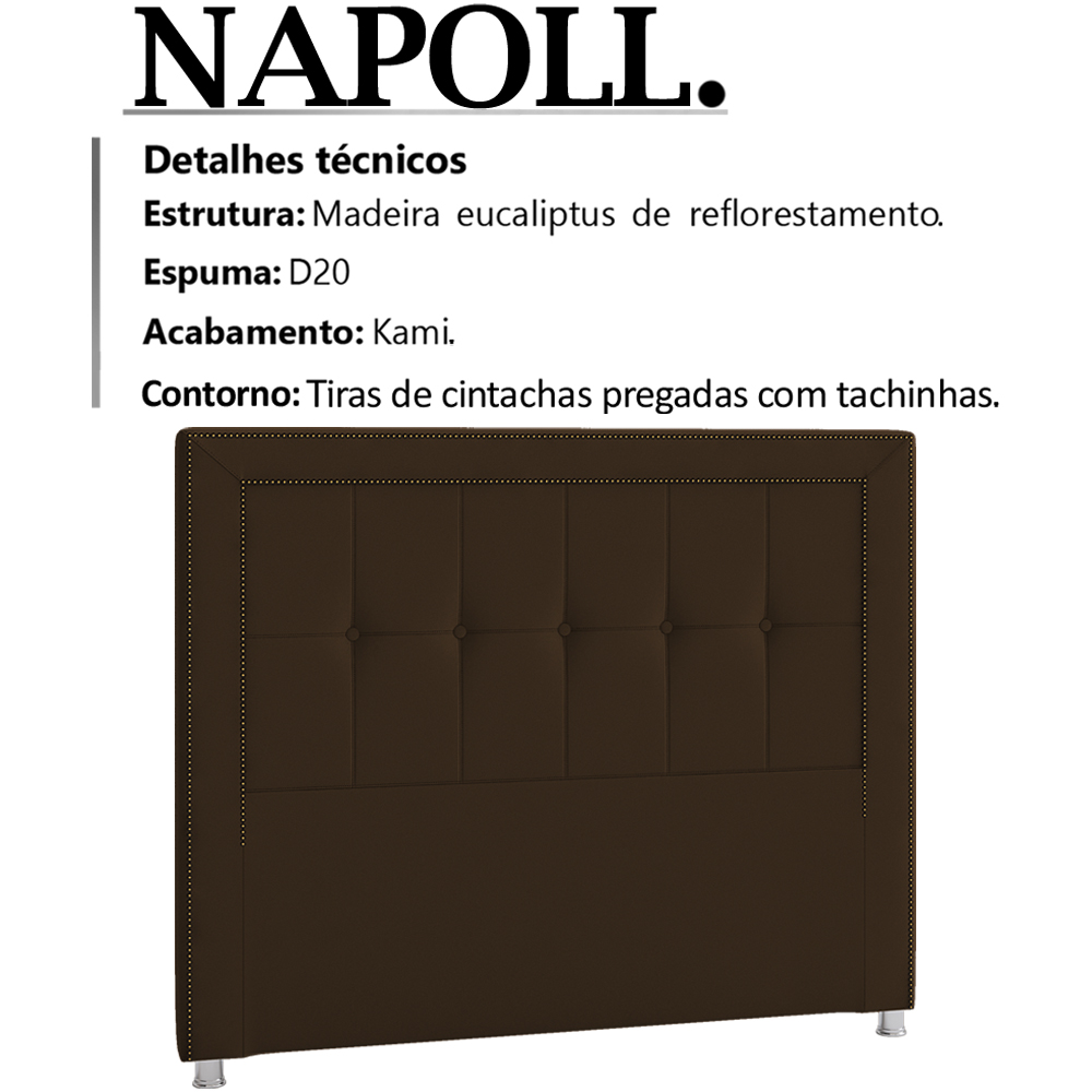 Cabeceira Casal 140 cm Napoll Veludo SL 942 Peer