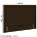 Cabeceira Casal 140 cm Padov Veludo SL 942 Peer
