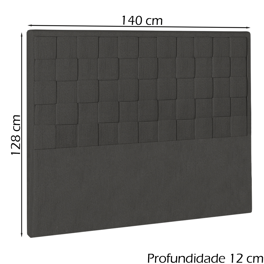 Cabeceira Casal 140 cm Priss Linho SL 74 Peer
