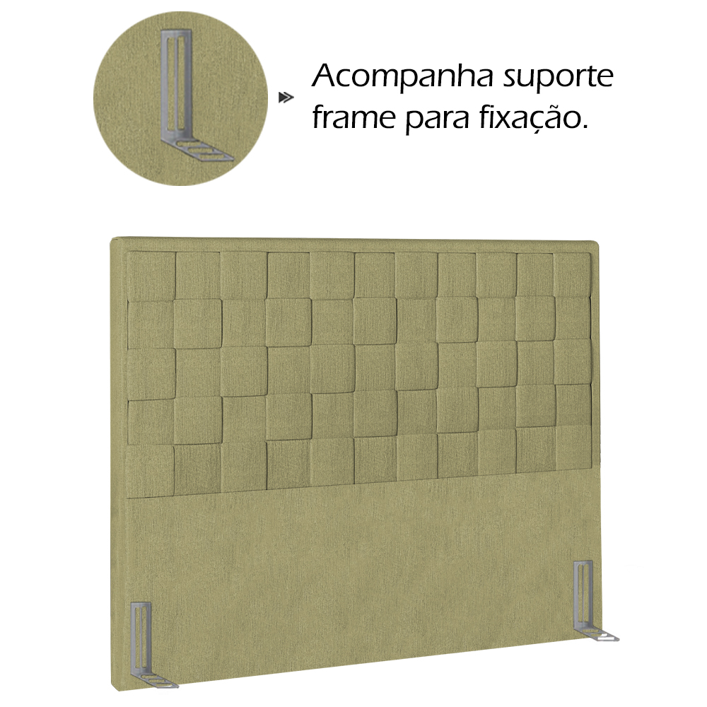 Cabeceira Casal 140 cm Priss Linho SL 75 Peer