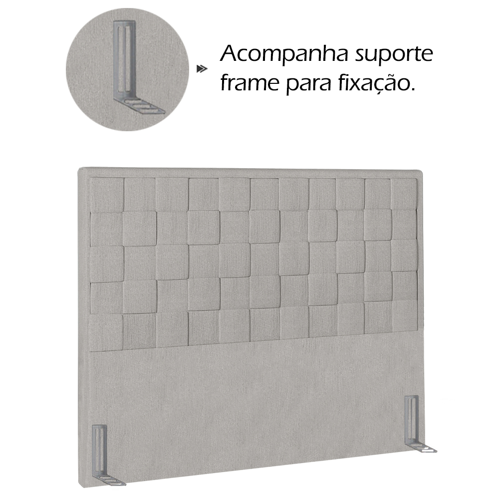 Cabeceira Casal 140 cm Priss Linho SL 76 Peer