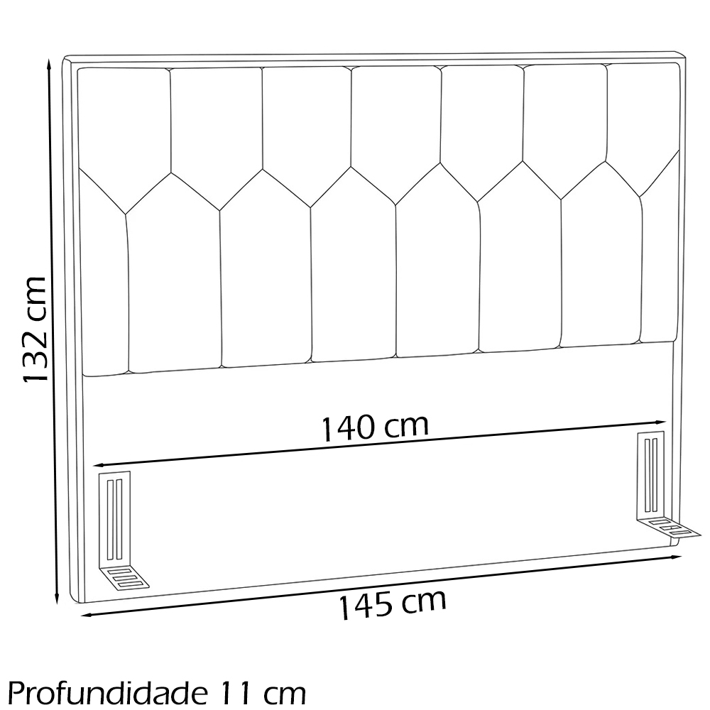 Cabeceira Casal 140 cm Taurin Linho SL 70 Peer