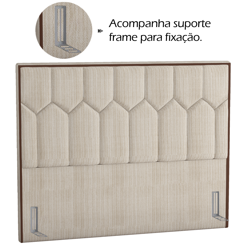 Cabeceira Casal 140 cm Taurin Linho SL 70 Peer
